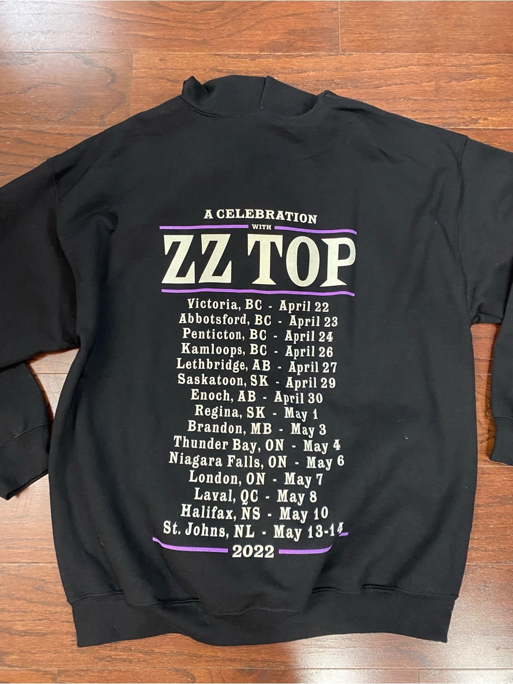 ZZ Top  2022 Tour Full Zip Hoodie Men Sz XL Extra Large Texas Rock